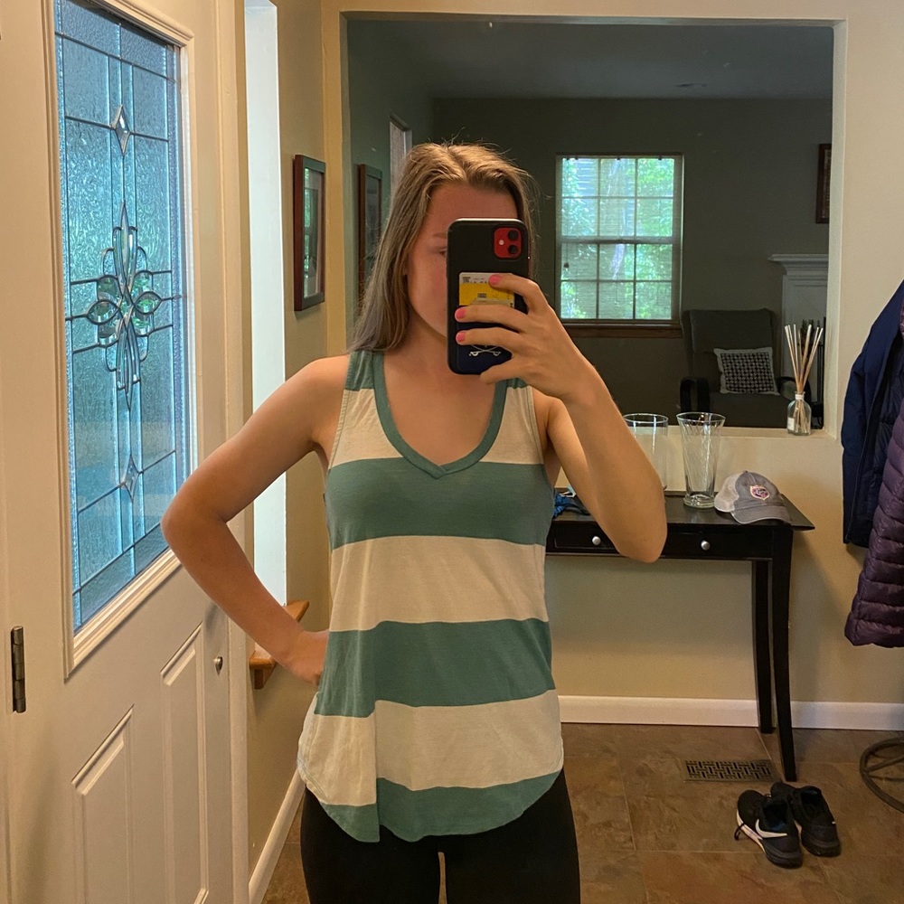 Altar’d State green and white striped tank